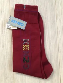 新品　KENZO 赤 ソックス ロゴ入り
