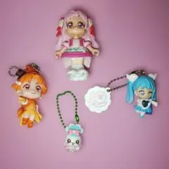 プリキュア キーホルダー3体　可動フィギア１体まとめ売り