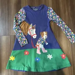 アップリケのワンピース　7-8Y 128センチ