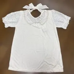 ❤️未使用タグ付き❤️コットンレース使い半袖プルオーバー