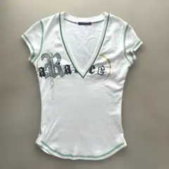 晴*様 【美品】his miss 平成レトロ Y2K 00s ギャル VネックTのサムネイル