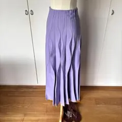 ロングスカート パープル プリーツ ニットのサムネイル