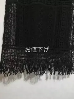 最終値下げ ラルフローレン クロシェ編み 黒ワンピース