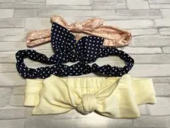 リボン付きヘアバンド3個セット