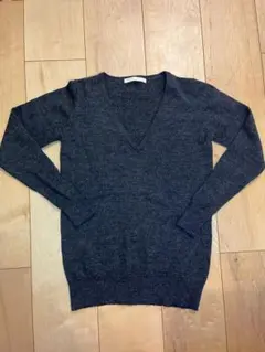 LOWRYS FARM ダークグレー Vネックセーター M