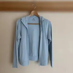 UNIQLO 水色 UVカットパーカー レディースＬサイズ