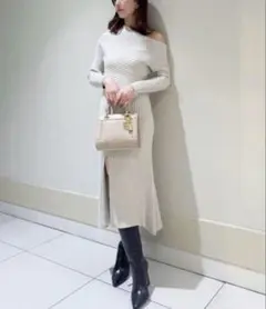 スナイデル ワンショルアシメニットワンピース