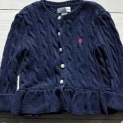 Ralph Lauren ネイビー ケーブルカーディガン　12M