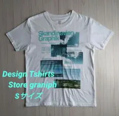 美品　デザインTシャツストア　グラニフ　ブルー系　フォトプリント　Tシャツのサムネイル