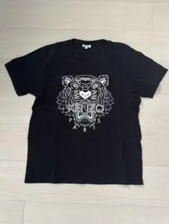 1124】 KENZO ゴールド刺繍 タイガーTシャツ サイズL ブラック - メルカリ
