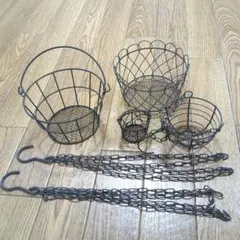ワイヤーバスケット 4点セット 小物入れ 収納のサムネイル