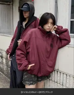 kutir 2wayリバーシブルナイロンボアブルゾン