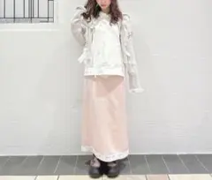 未使用！merry jennyタイトスカート ロング丈♡ライトピンク