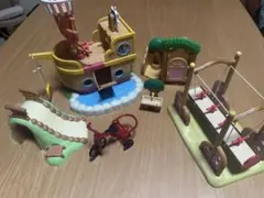 シルバニアファミリー 海辺の船と遊具セット