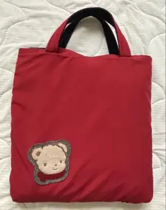 【レア】familiarリバーシブルブランケット 持ち手付き　クッション　刺繍