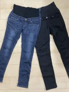 【2枚セット】マタニティ　デニム　パンツ