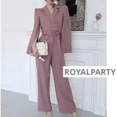 ROYALPARTY❤️ベルト付ケープ風オールインワン