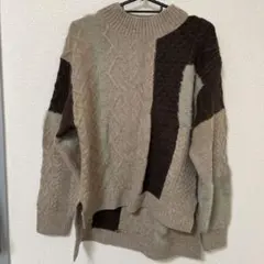 Jena パッチワーク長袖ニット Fサイズ