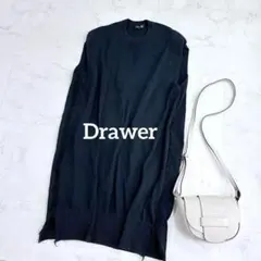 ドゥロワー Drawer 14Gコットンフリンジノースリーブニット　２　黒のサムネイル