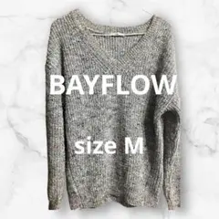 BAYFLOW Ｖネック　ボリュームニット　M