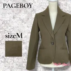 PAGEBOY ウール混 ブラウン テーラードジャケット シンプル M