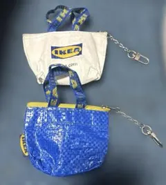 IKEA クノーリグ　ミニバック　【2個】 ホワイト　ブルーのサムネイル