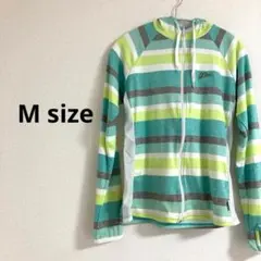 ＊レディース ラッシュガード パーカー 緑 ボーダー 日焼け対策 レジャー