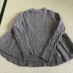 URBAN RESEARCH グレー ケーブル編みセーター