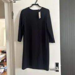 ユニクロリップルワンピース　ブラック Mサイズ タグ付き