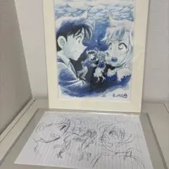 一番くじ名探偵コナン A賞,ラストワン賞サイン入りアートセット - メルカリ
