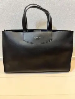 アニエスベー ビジネスバッグ ブラック ゴールド金具 A4収納可 - メルカリ