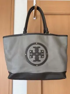 TORY BURCH トートバッグ グレー ブラウンのサムネイル
