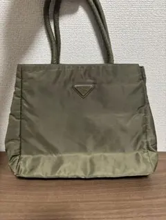 PRADA オリーブグリーン トートバッグ