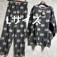 新品　マタノアツコ MEME総柄パジャマ「Lサイズ・黒×グレー」のサムネイル