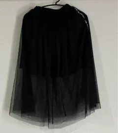 L'XC 黒 チュール フレアスカート