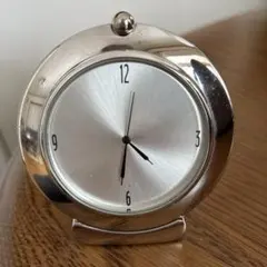 クォーツ置時計 シルバー
