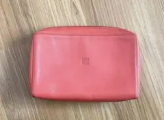 LOEWE ロエベ ポーチ コーラルピンク レザーのサムネイル