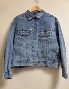 UNIQLO デニムオーバーサイズジャケット ブルー L