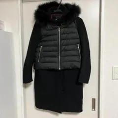 美品DOUBLE STANDARD CLOTHING 切り替えロングダウン　黒