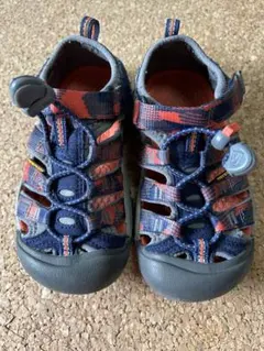 KEEN キッズサンダル ネイビー/オレンジ　17センチ