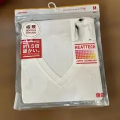 HEATTECH 極暖 VネックTシャツ M ホワイト