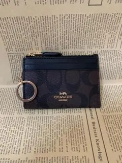 ★新品未使用★ COACH コインケース ダークブラウン カード 小銭 財布