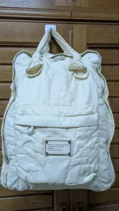 アイボリー キルティング トートバッグ