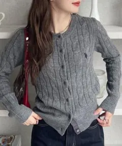 U.S. POLO ASSN. Ada. ケーブルニットカーディガン