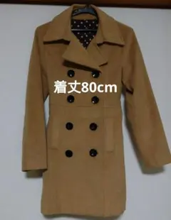 【graffi】キャメル ダブルブレスト ピーコート