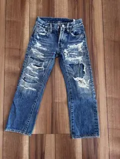 DENIMUNGAREE デニムアンドダンガリー　ダメージ加工 長ズボン