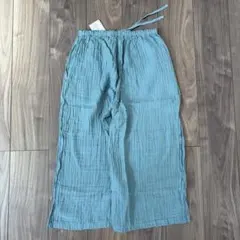 ハンドメイド＊もんぺパンツ サルエルタイプ 天日干しリネン グリーン