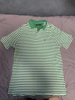 緑と白のボーダー ポロシャツ ノーティカ