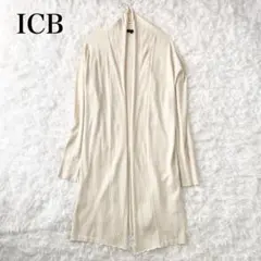 ICB✨️ロングカーディガン ガウン 羽織 ストレッチ 接触冷感 ベージュ Sのサムネイル