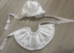 【お宮参り】フードセット(よだれかけ、帽子)